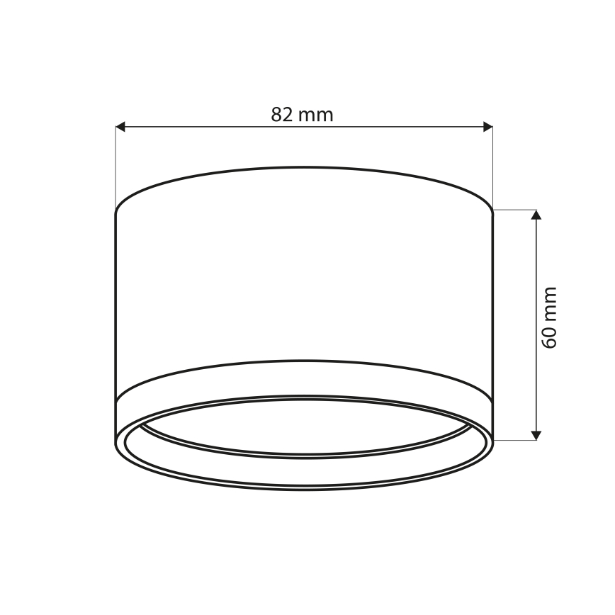 Brilagi - LED Spot SMOOTH 1xGX53/15W/230V noir