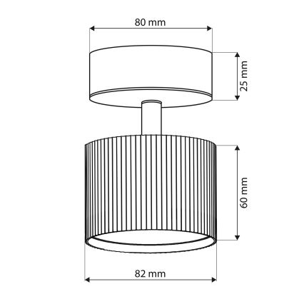 Brilagi - LED Spot STRIPY 1xGX53/15W/230V noir