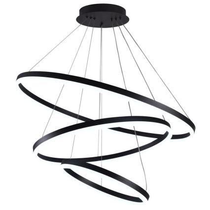 Brilagi - Suspension LED dimmable sur câble CIRCLE LED/125W/230V 3000-6500K Ø 80 cm noir + télécommande