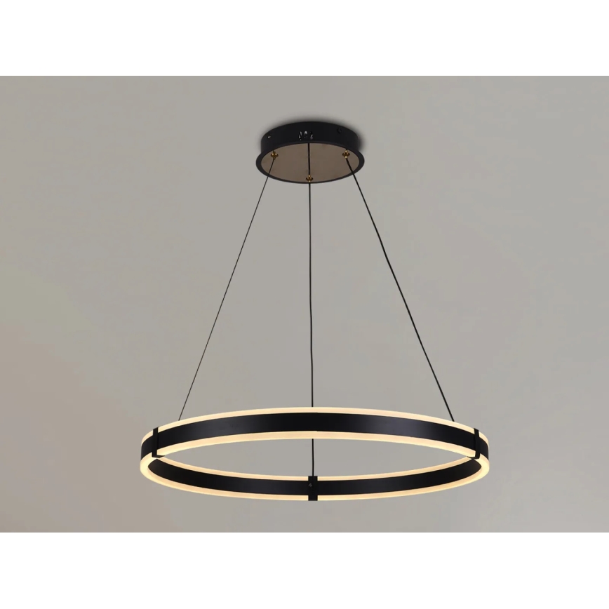 Brilagi - Suspension dimmable sur câble CIRCLE LED/85W/230V 3000-6500K Ø 60 cm noir/doré + télécommande