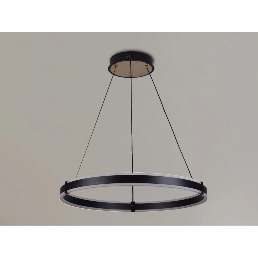 Brilagi - Suspension dimmable sur câble CIRCLE LED/85W/230V 3000-6500K Ø 60 cm noir/doré + télécommande