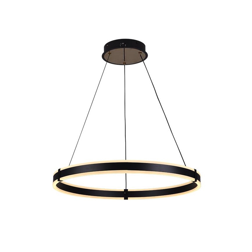 Brilagi - Suspension dimmable sur câble CIRCLE LED/85W/230V 3000-6500K Ø 60 cm noir/doré + télécommande