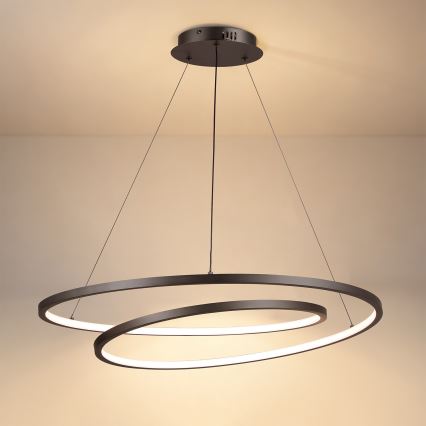 Brilagi - Suspension LED dimmable sur câble TWISTER LED/105W/230V 3000-6000K Ø 100 cm noire + télécommande
