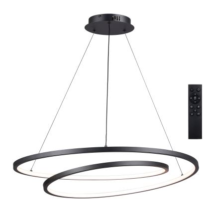 Brilagi - Suspension LED dimmable sur câble TWISTER LED/105W/230V 3000-6000K Ø 100 cm noire + télécommande