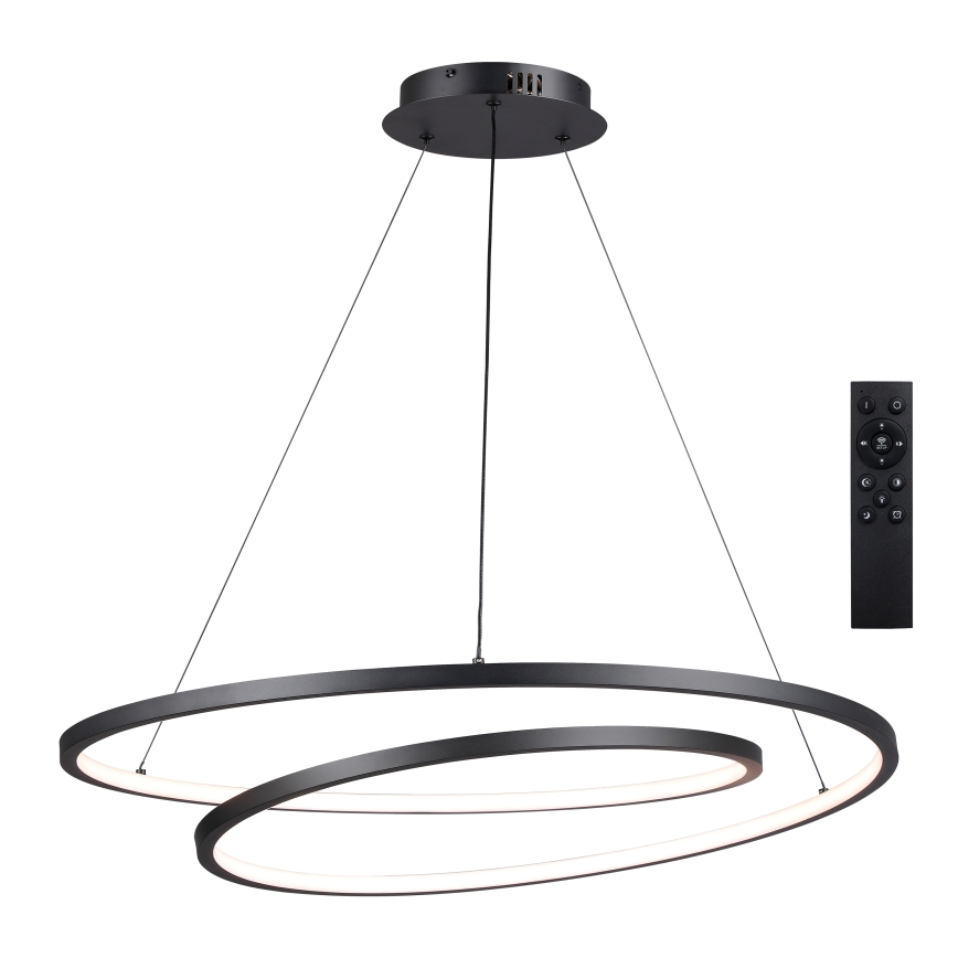 Brilagi - Suspension LED dimmable sur câble TWISTER LED/105W/230V 3000-6000K Ø 100 cm noire + télécommande