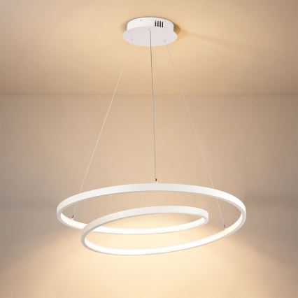 Brilagi - Suspension LED dimmable sur câble TWISTER LED/48W/230V 3000-6000K Ø 50 cm blanc + télécommande