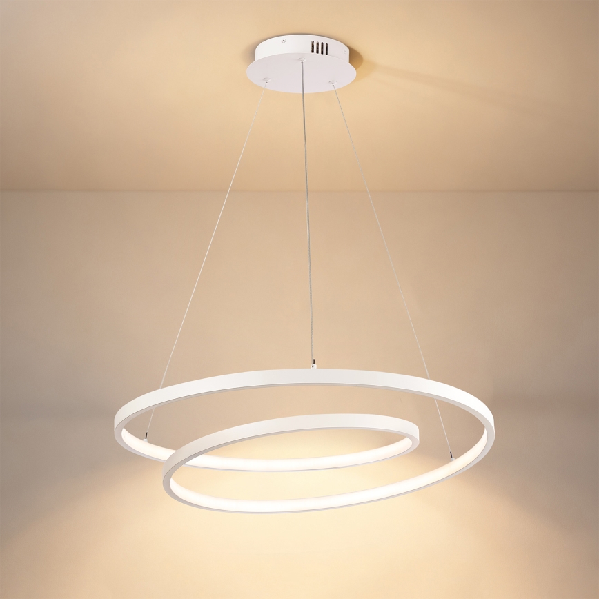 Brilagi - Suspension LED dimmable sur câble TWISTER LED/48W/230V 3000-6000K Ø 50 cm blanc + télécommande