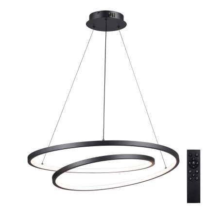 Brilagi - Suspension LED dimmable sur câble TWISTER LED/75W/230V 3000-6000K Ø 70 cm noire + télécommande