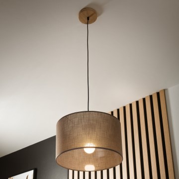 Brilagi - LED Suspension filaire ANTHONY 1xE27/60W/230V chêne/marron