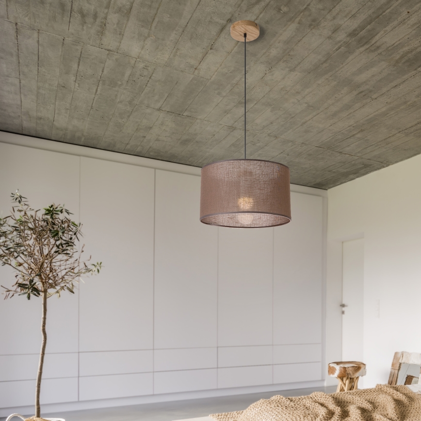 Brilagi - LED Suspension filaire ANTHONY 1xE27/60W/230V chêne/marron