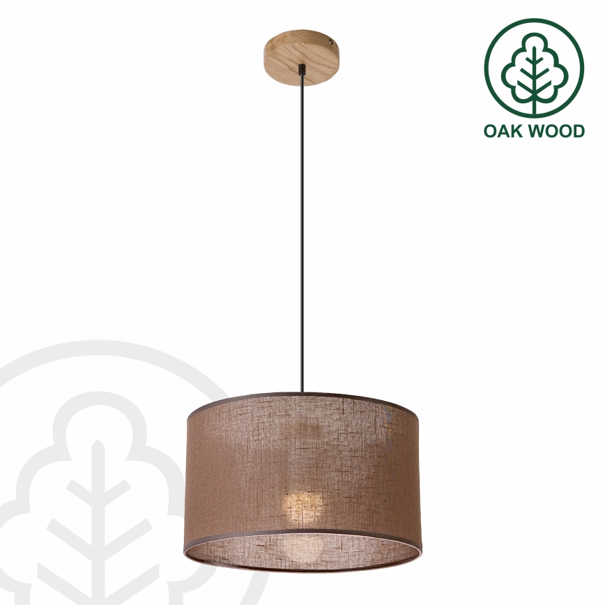 Brilagi - LED Suspension filaire ANTHONY 1xE27/60W/230V chêne/marron