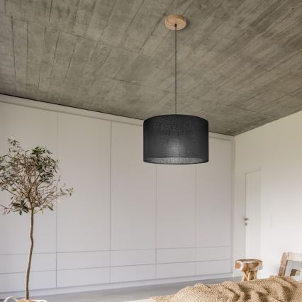 Brilagi - LED Suspension filaire ANTHONY 1xE27/60W/230V chêne/noir