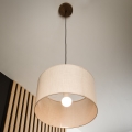 Brilagi - LED Suspension filaire ANTHONY 1xE27/60W/230V chêne noyer/beige
