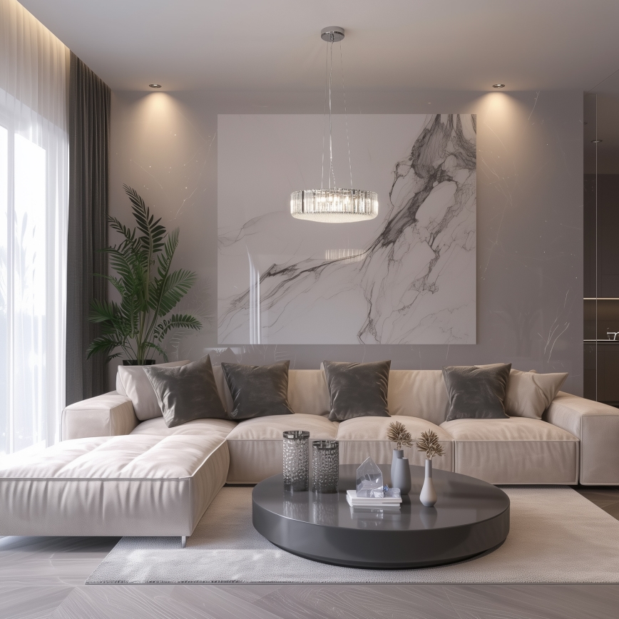 Brilagi - LED Suspension filaire en cristal GLAMOUR 5xG9/42W/230V