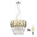 BRILAGI - LED Suspension filaire en cristal MIRAGE 5xE14/40W/230V