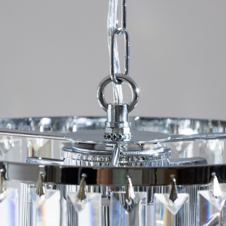 Brilagi - LED Suspension filaire en cristal MOZART 4xE14/40W/230V chrome brillant