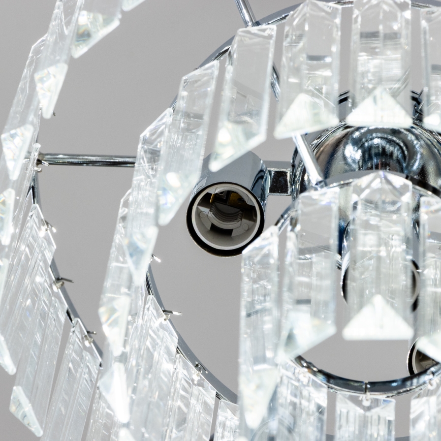 Brilagi - LED Suspension filaire en cristal MOZART 4xE14/40W/230V chrome brillant