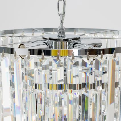 Brilagi - LED Suspension filaire en cristal MOZART 5xE14/40W/230V chrome brillant