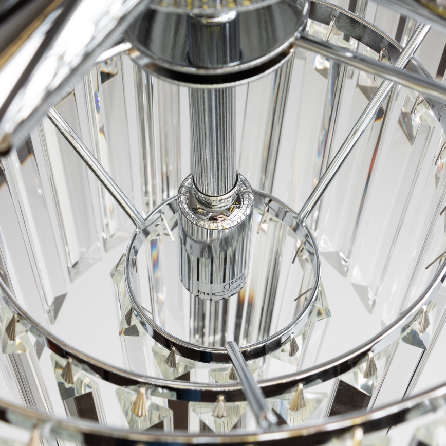 Brilagi - LED Suspension filaire en cristal MOZART 5xE14/40W/230V chrome brillant