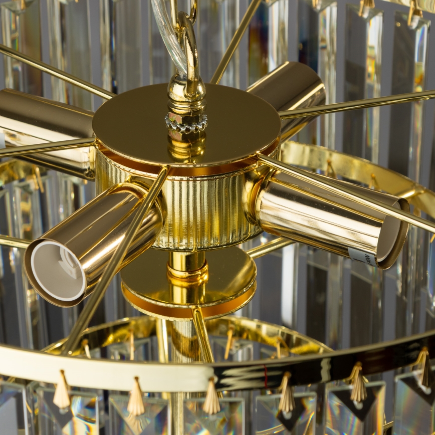 Brilagi - LED Suspension filaire en cristal MOZART 5xE14/40W/230V doré
