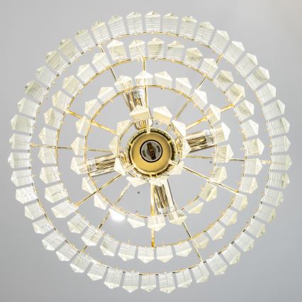 Brilagi - LED Suspension filaire en cristal MOZART 5xE14/40W/230V doré