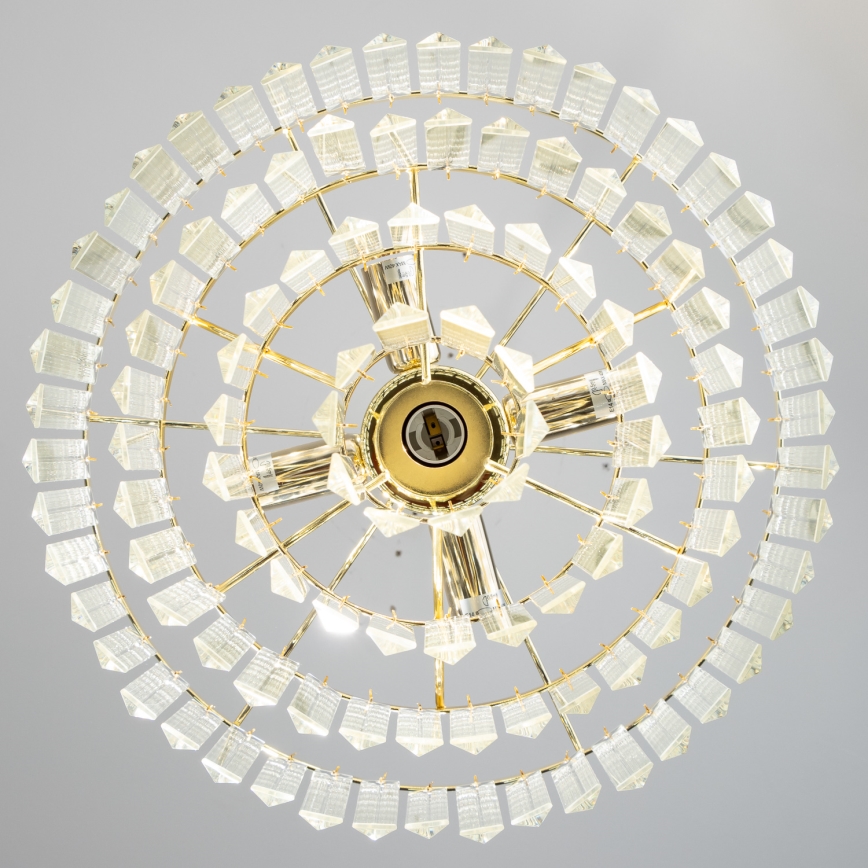Brilagi - LED Suspension filaire en cristal MOZART 5xE14/40W/230V doré