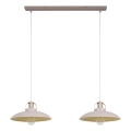 Brilagi - LED Suspension filaire FLAMENGO 2xE27/60W/230V beige