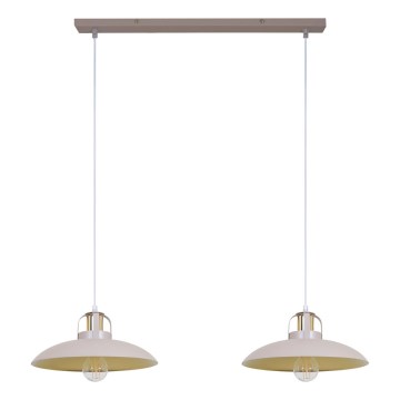 Brilagi - LED Suspension filaire FLAMENGO 2xE27/60W/230V beige