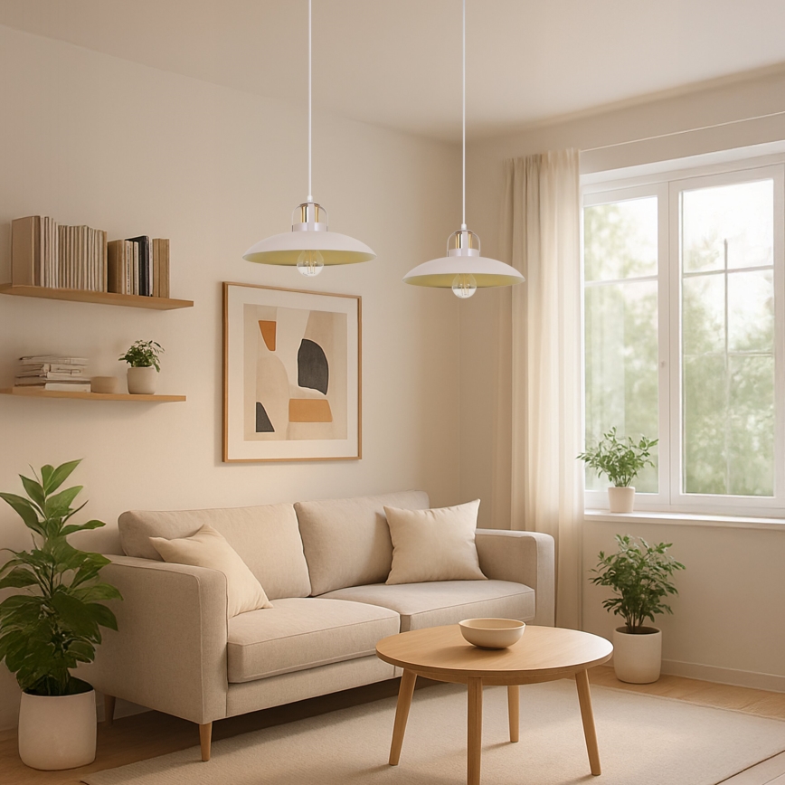 Brilagi - LED Suspension filaire FLAMENGO 2xE27/60W/230V beige