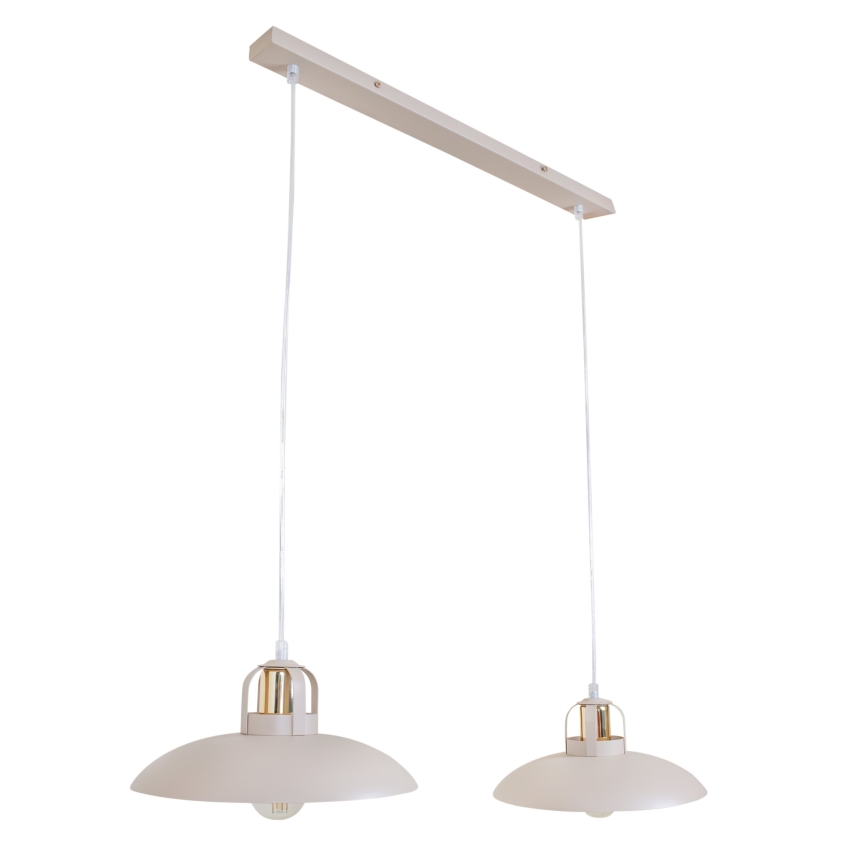 Brilagi - LED Suspension filaire FLAMENGO 2xE27/60W/230V beige