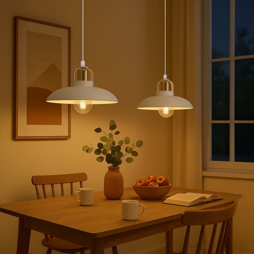 Brilagi - LED Suspension filaire FLAMENGO 2xE27/60W/230V blanc