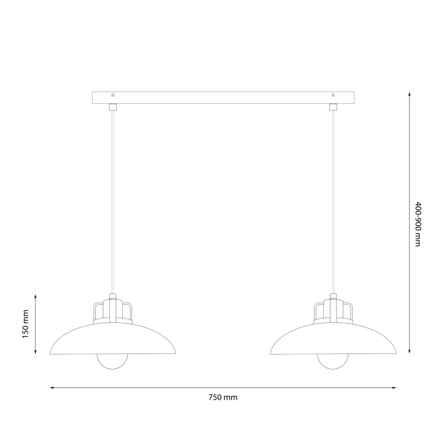Brilagi - LED Suspension filaire FLAMENGO 2xE27/60W/230V vert