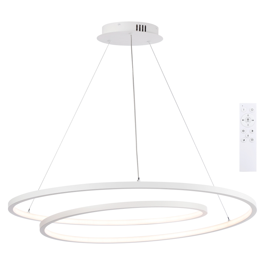 Brilagi - Suspension LED dimmable sur câble TWISTER LED/105W/230V 3000-6000K Ø 100 cm blanc + télécommande