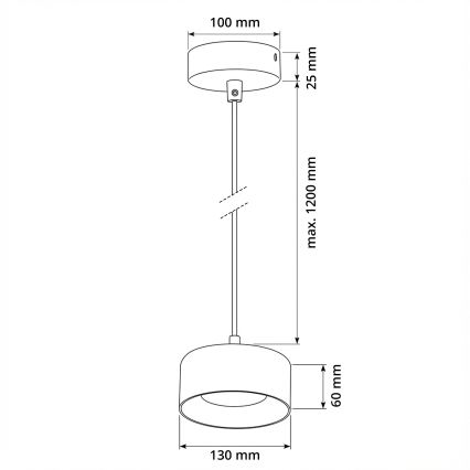 Brilagi - LED Suspension sur câble AURA LUX 1xGX53/30W/230V noir/doré