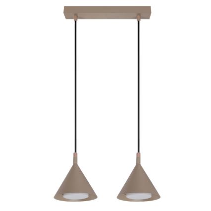 BRILAGI - LED Suspension sur câble CONE DOUBLE 2xGX53/15W/230V beige