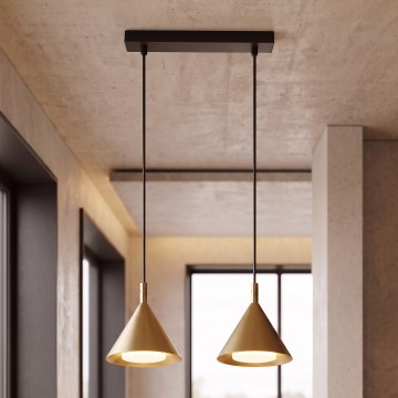 BRILAGI - LED Suspension sur câble CONE DOUBLE 2xGX53/15W/230V dorée