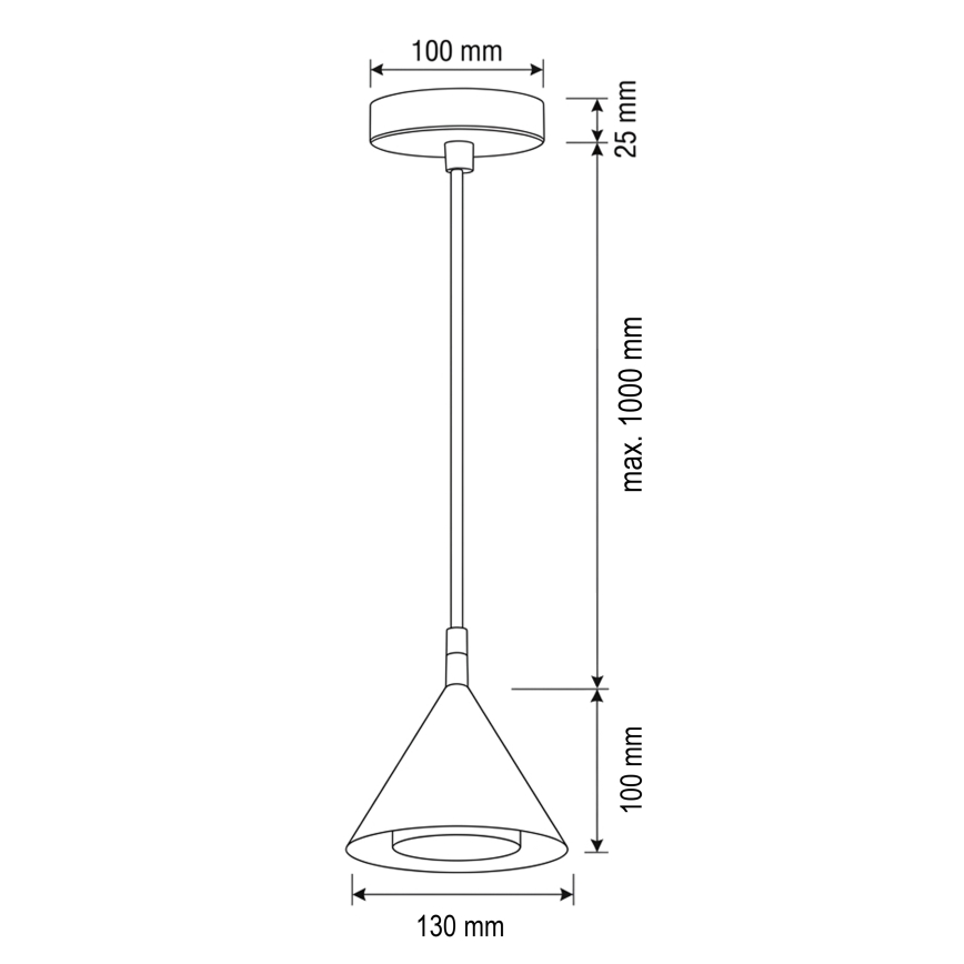 BRILAGI - LED Suspension sur câble CONE SINGLE 1xGX53/15W/230V beige
