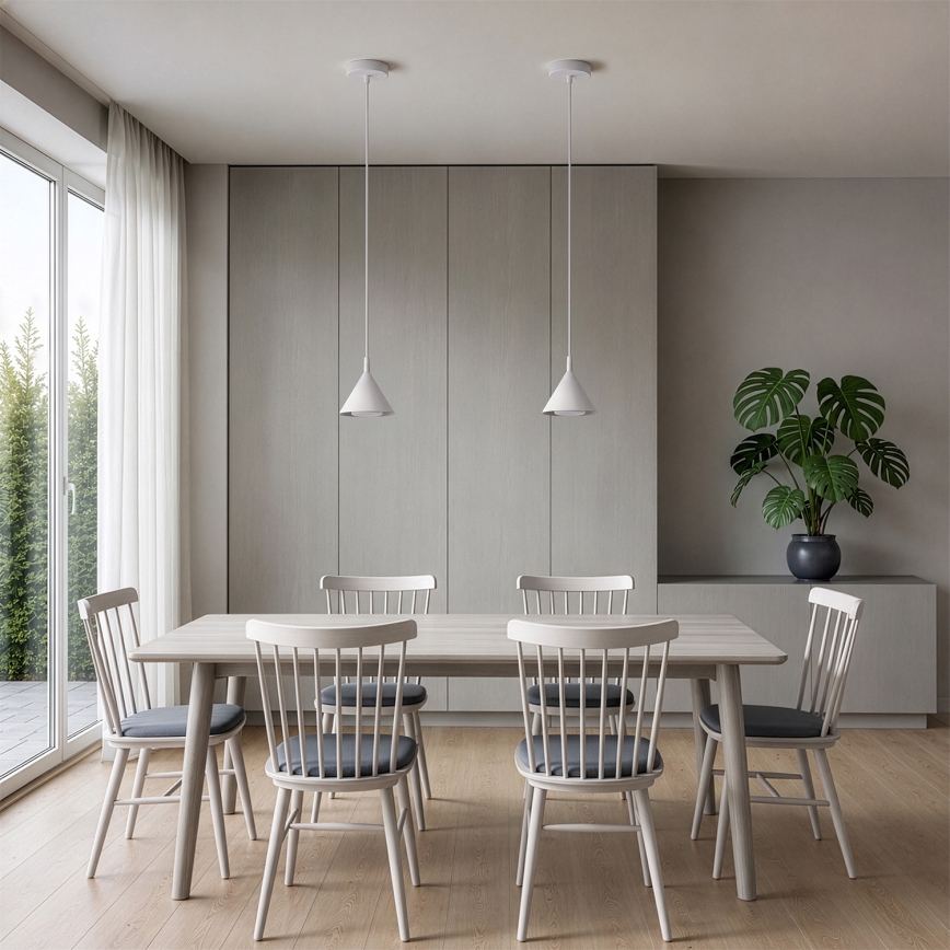 BRILAGI - LED Suspension sur câble CONE SINGLE 1xGX53/15W/230V blanche