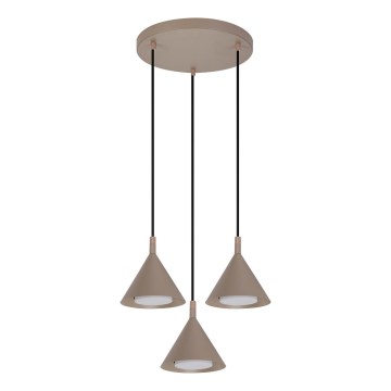 BRILAGI - LED Suspension sur câble CONE TRIPLE ROUND 3xGX53/15W/230V beige