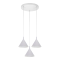 BRILAGI - LED Suspension sur câble CONE TRIPLE ROUND 3xGX53/15W/230V blanche