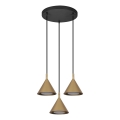 BRILAGI - LED Suspension sur câble CONE TRIPLE ROUND 3xGX53/15W/230V dorée