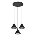 BRILAGI - LED Suspension sur câble CONE TRIPLE ROUND 3xGX53/15W/230V noire