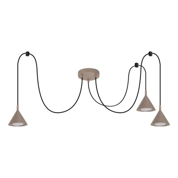 BRILAGI - LED Suspension sur câble CONE TRIPLE SPIDER 3xGX53/15W/230V beige