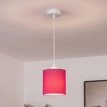 BRILAGI - LED Suspension sur câble NUBILA 1xE27/60W/230V Ø 14 cm blanc/rose