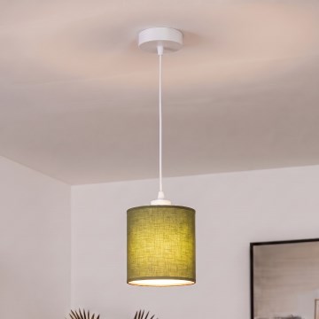 BRILAGI - LED Suspension sur câble NUBILA 1xE27/60W/230V Ø 14 cm blanc/vert