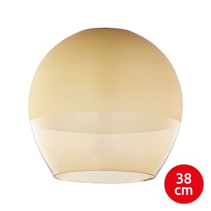 BRILAGI - Suspension LED sur câble RETRO GLASS 1xE27/60W/230V Ø 38 cm chrome mat/beige fumé