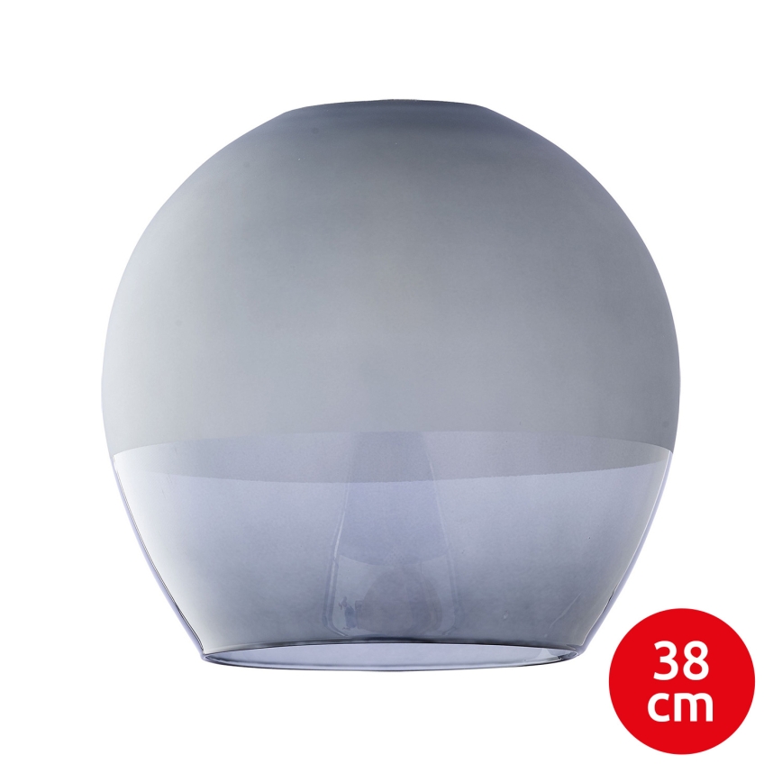 BRILAGI - LED Suspension sur câble RETRO GLASS 1xE27/60W/230V Ø 38 cm chrome mat/gris fumé