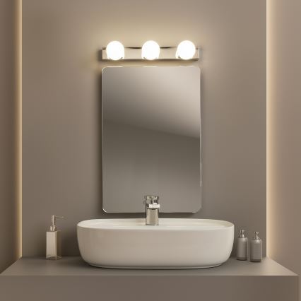 BRILAGI - LOT DE 2 appliques murales LED pour salle de bains HOLLYWOOD 3xLED/3W/230V 39 cm IP44 chrome brillant