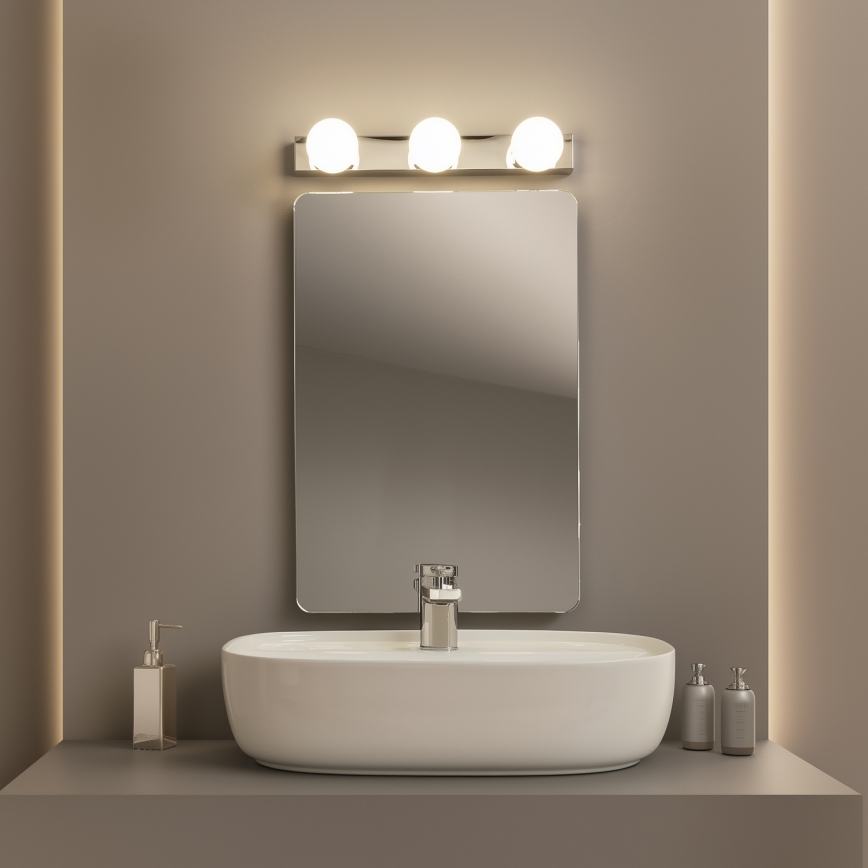 BRILAGI - LOT DE 2 appliques murales LED pour salle de bains HOLLYWOOD 3xLED/3W/230V 39 cm IP44 chrome brillant