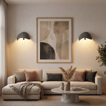 Brilagi - Lot de 2 appliques murales WABI SABI 1xE14/40W/230V grises